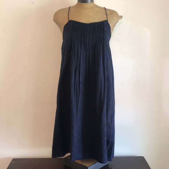 J. Crew Dresses & Skirts - J. Crew navy pleated front cotton dress